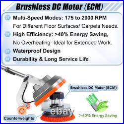 Commercial Floor Scrubber Machine with Brushes and Pads, Heavy Duty Floor Cle Commercial Floor Scrubber Machine with Brushes and Pads, Heavy Duty Floor Cle