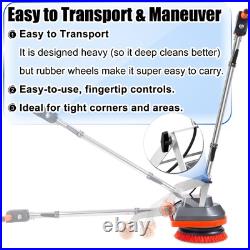 Commercial Floor Scrubber Machine with Brushes and Pads, Heavy Duty Floor Cle Commercial Floor Scrubber Machine with Brushes and Pads, Heavy Duty Floor Cle