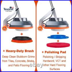 Commercial Floor Scrubber Machine with Brushes and Pads, Heavy Duty Floor Cleane