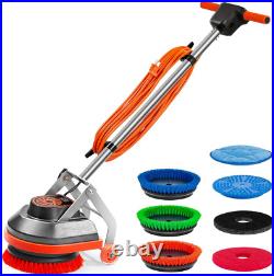 Commercial Floor Scrubber Machine with Brushes and Pads, Heavy Duty Floor Cleane