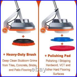 Commercial Floor Scrubber No Kneeling Cleaning with Brushes Pads