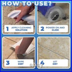 Compact Electric Grout Cleaning Machine Lightweight Tile Scrubber for Easy Use