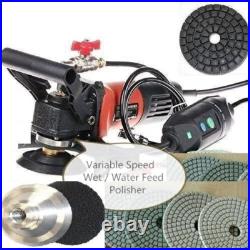 Complete Stone Polishing Kit Grinder Polisher + Diamond Pads Countertop Floor