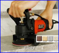 Complete Stone Polishing Kit Grinder Polisher + Diamond Pads Countertop Floor