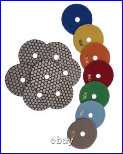 Concrete floor grinder 36 PCS (grit 30-Buffer) granite marble polish pad buffer