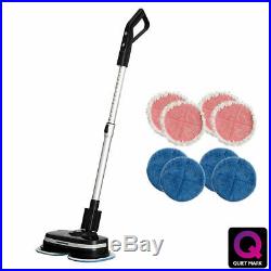 Cordless Power Glide Hard Floor Cleaner & Polisher Black And Extra Set of Pads