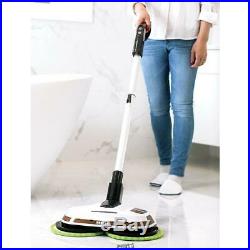 Cordless Power Mop And Floor Polisher ELICTO dusts, scrubs and polishes mop pads