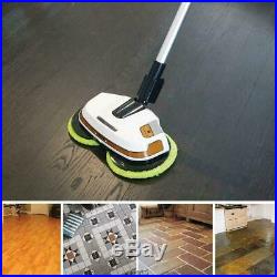 Cordless Power Mop And Floor Polisher ELICTO dusts, scrubs and polishes mop pads
