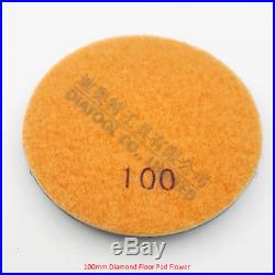 DIATOOL 9 pcs 4 Flower diamond floor polishing pads#100 renew polisher Disc