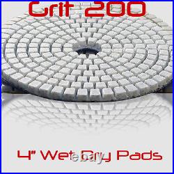 Diamond Polishing Pads 4 Inch 100 piece Set Wet Dry For Granite Concrete Marble