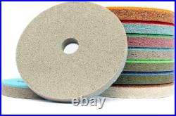 Diamond pads sponge fiber 38pcs + wet polisher stone granite glass marble floor