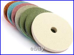 Diamond pads sponge fiber 38pcs + wet polisher stone granite glass marble floor