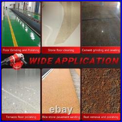 Electric Concrete Floor Grinder, 3-Head Diamond Polisher Machine, 2800W Varia