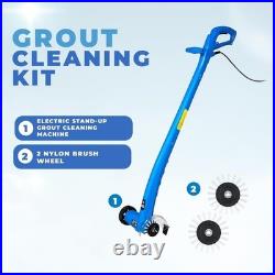 Electric Stand-Up Grout Cleaner Compact Ceramic Tile Scrubber for Easy Use