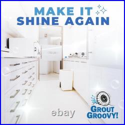 Electric Stand-Up Grout Cleaner Compact Ceramic Tile Scrubber for Easy Use