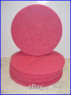 FLOOR BUFFING/BUFFER PADS, 17 RED 5100, 175-600 RPM'S 3M 5 Count