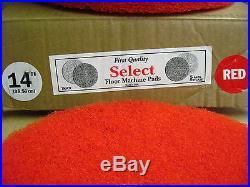 First quality Select Floor Machine Buffer pads 14, Red, Box of 5 New, (N-5)