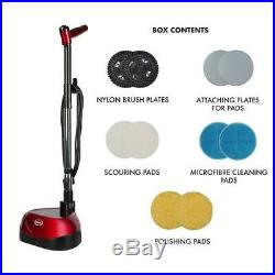 Floor Cleaner Scrubber and Polisher With 23 ft. Power Cord Reusable Changeable Pad
