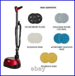 Floor Cleaner Scubber Polisher All in One Red Interchargeable