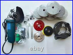 Floor & Countertop Polishing Wet Polisher Grinder + Shroud + 29 Diamond Pads