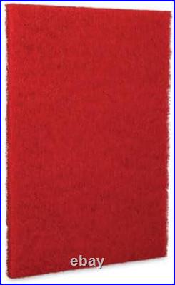 Floor Machine Buffing Pads, 20X14 Diameter, 10-Pack, Red, Cleans & Polishes to