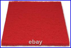 Floor Machine Buffing Pads, 20X14 Diameter, 10-Pack, Red, Cleans & Polishes to