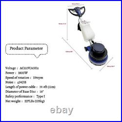 Floor Polisher Floor Scrubber Machine 18 Tile Carpet Buffer Scrubber 110V
