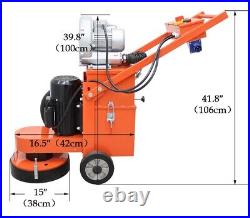 Hand-push Cement Terrazzo Ground Grinder Polisher 220V Floor Polishing Machine