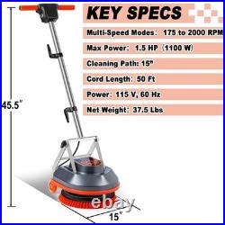 Hhq 15 Floor Buffer Machine Commercial Floor Scrubber Machine Brushes And Pads