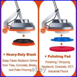 Hhq 15 Floor Buffer Machine Commercial Floor Scrubber Machine Brushes And Pads