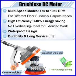 Hhq Commercial Floor Scrubber Machine 13 Heavy Duty Orbital Floor Cleaner