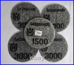 Husqvarna Polishing Pad HiperFlex 11 1500 Grit And 4x 3000 Grit NEW Husqvarna Polishing Pad HiperFlex 11 1500 Grit And 4x 3000 Grit NEW