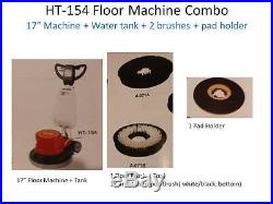 Industrial Floor Machine Polisher (1 Tank + 2 Brushes + 1 Pad Holder) HT154