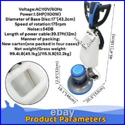 Industrial Floor Scrubber Polisher 110V 17 Carpet Cleaning Machine 3.17gal