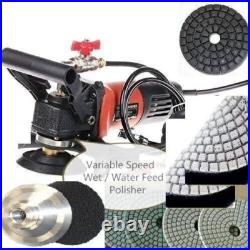 Jobsite Wet Polisher 68PCS 4 5 Diamond Pad Kit Granite Concrete Countertop