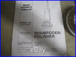 Kenmore Floor Polisher Buffer Scrubber Cleaner Shampooer Waxer Twin Brushes Pads