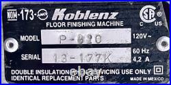 Koblenz P-820 Shampooer Polisher Cleaning Machine with Pads & Brushes