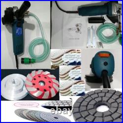 Lapidary Travertine Concrete Wet Polisher Floor Grinder 46 polish pad cup wheel