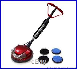 Lightweight Powerful Hard Floor Polisher Scrubber Waxer Mop Cleaner With Pads Gray