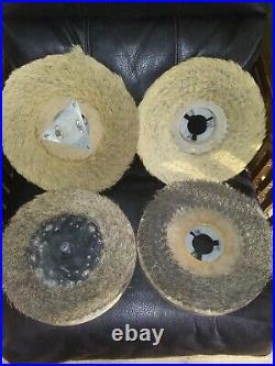 Lot of 4 Floor Sander or Buffer 16 wooden pad driver with clutch plate cushion
