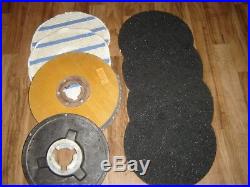 Lot of Industrial Floor Polisher Machine Brushes and Pads. Read Description
