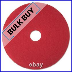 Low-Speed Buffer Floor Pads 5100, 19 Diameter, Red, 5 Bulk order of 2 Cartons