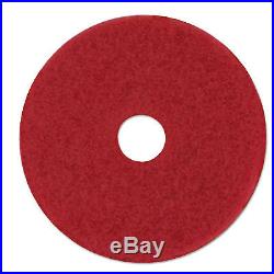 Low-Speed Buffer Floor Pads 5100, 19 Diameter, Red, 5/carton-MMM08394