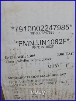 Mercury Hercules Floor Polisher / Buffer W / Pad Driver H-13E With 1305 175 RPM