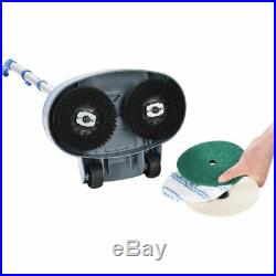 Mini Floor Scrubber Polisher With Floor Pads, 11' Cleaning Path Free Shipping