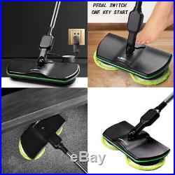 New Spin Maid Rechargeable Cordless Floor Cleaner Scrubber Polisher Mop With4Pads