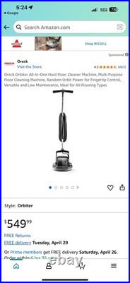 Oreck Orbiter Ultra Multi Purpose Floor Machine Works On Hardwood And Carpet Oreck Orbiter Ultra Multi Purpose Floor Machine Works On Hardwood And Carpet