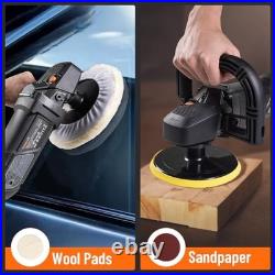 PLS03A Buffer Polisher Kit for Car, 12.5 Amp 6 Inch/7 Inch Rotary Car Polisher