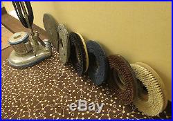 Pacific 15 Heavy Duty Floor Polisher/Scrubber Machine 4 Brushes + 1 Pad Holder