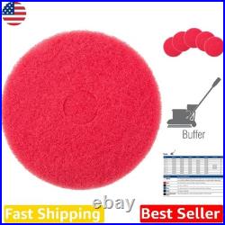 Professional 20-Inch Red Floor Pads 5 Pack, Wet/Dry Buffing, Excellent Value